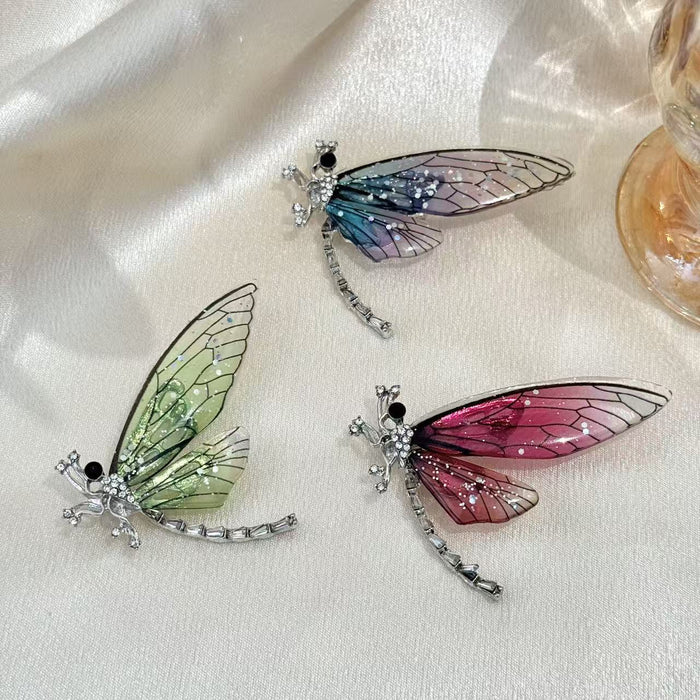 Wholesale Blue Dragonfly Brooch Vintage Animal Pin for Women Everyday Chic Accessory