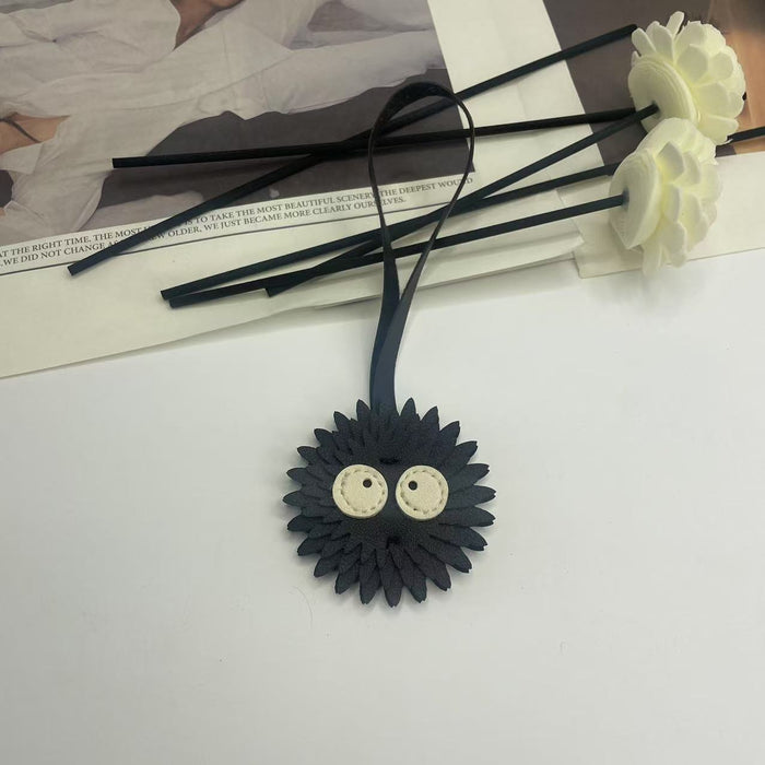 Wholesale Black Briquette Pendant Rope Pendant Lanyard Black Bag Pendant Leather Keychain