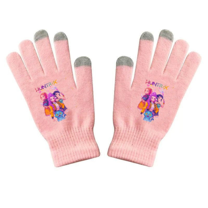 Wholesale Warm Touchscreen Gloves Printed Knitted Gloves