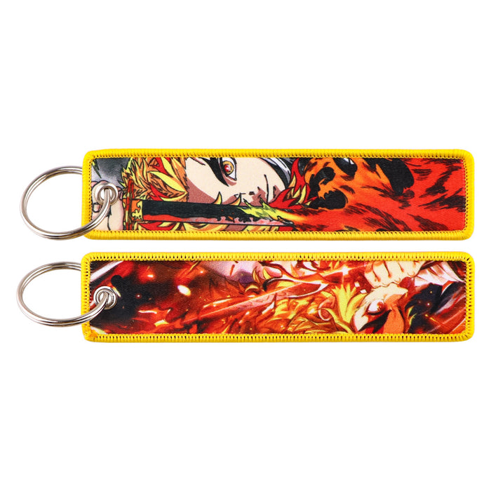 Wholesale Cartoon woven keychain lanyard  access control  ornaments fabric keychain