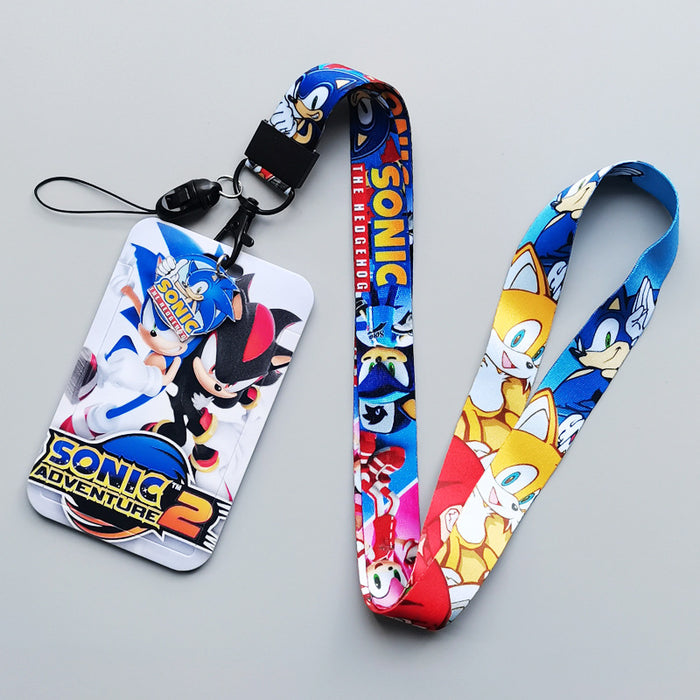 Wholesale 10pcs Students cartoon Lanyard Keychain Card Set