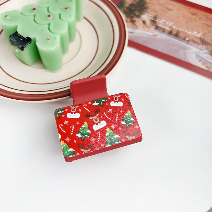 Wholesale Christmas plastic clip patch hair clip dopamine small fresh  atmosphere shark clip hair accessories