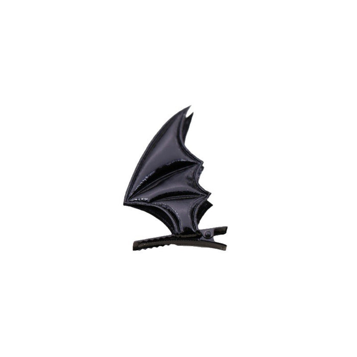 Wholesale Gothic Devil Wings Hair Clip Black Leather Duckbill Clip Lolita Hair Accessory For Party Boutique Resale