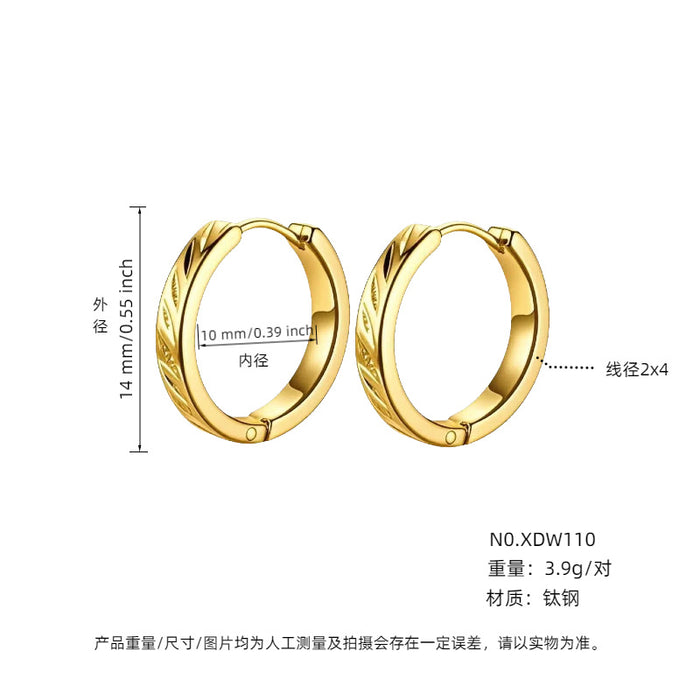 Wholesale Geometric Titanium Steel Earrings