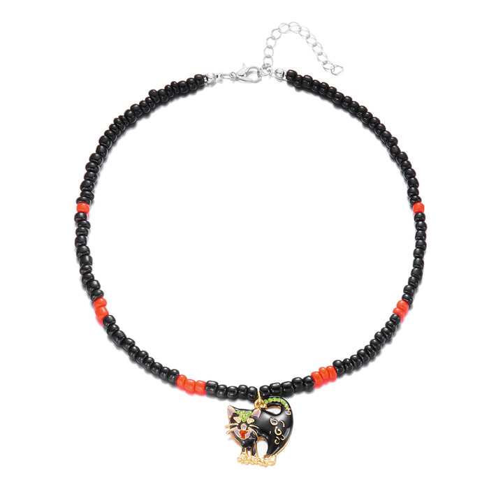 Wholesale Dark Pendant Beaded Chain Necklace Jewelry Accessory Boutique Resale