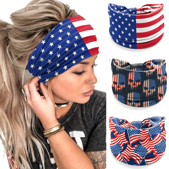 Wholesale American Flag Independence Day Fabric Headband JDC-HD-GuanY008