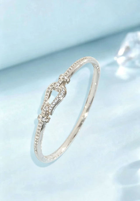 Wholesale Minimalist Zircon Bracelet For Women Gold Plated Copper Jewelry Accessory Trendy Everyday Wear Boutique Resale