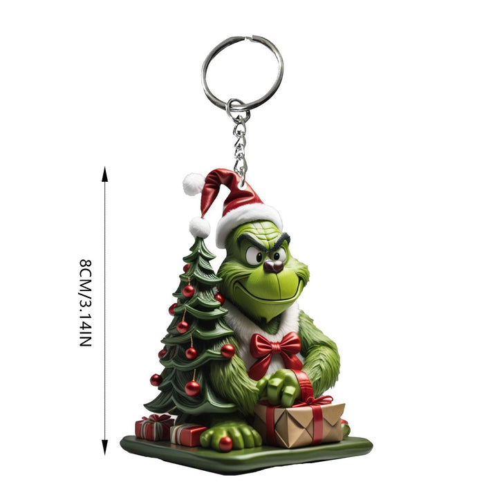 Wholesale Christmas Grinch Creative Acrylic Keychain JDC-KC-SYJ001