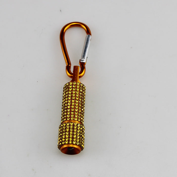 Wholesale Trendy Crystal Studded LED Flashlight White Fashion Accessory Gift