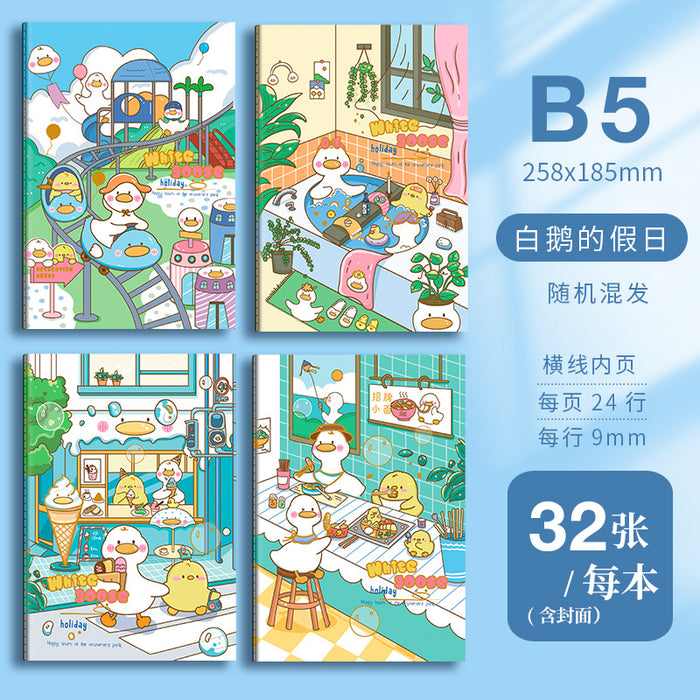 Wholesale 2pcs A5 cartoon retro notebook B5 cute stationery