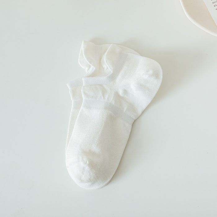 Wholesale New Socks Ship Socks Solid Color Sports Sweat Absorbing Breathable Invisible Cotton Socks