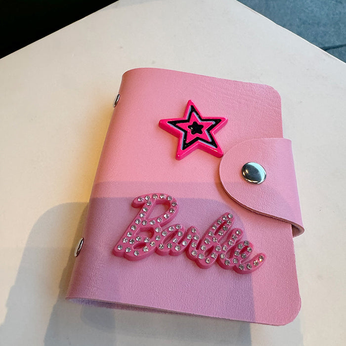 Wholesale Pink Leather Card Holder JDC-WT-SanHe001