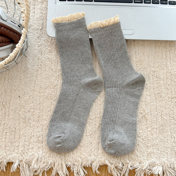 Wholesale Vintage mid tube pile socks for wearing and matching socks