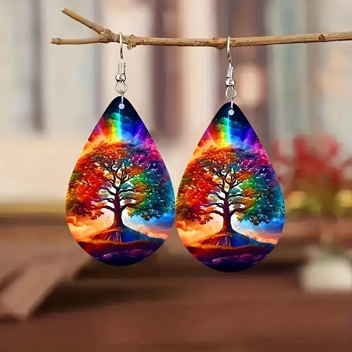 Wholesale Bohemian Water Drop Acrylic Earrings Fashion Jewelry Accessory Gift MOQ≥2