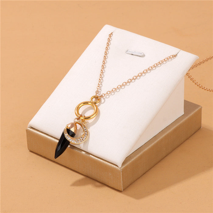 Wholesale Moon pendant necklace stone pendant clavicle chain