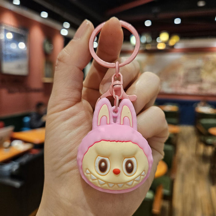 Wholesale Little sheep doll head keychain creative cartoon car bag keychain gift