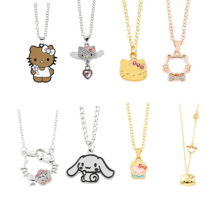 Wholesale Kt Cat Necklace Female Sweet Cute Student Girlfriend Hello Kitty Clavicle Chain Pendant for Girlfriend Gift JDC-NE-BS003