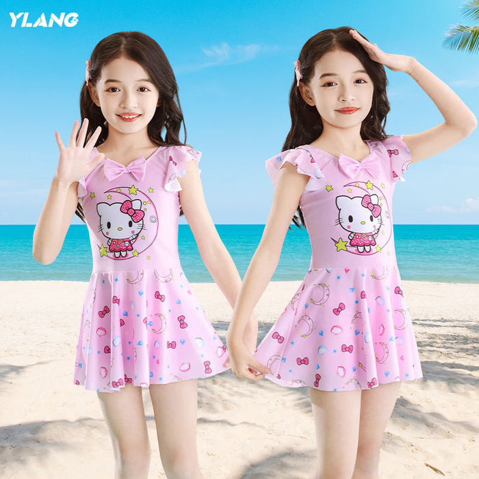 Wholesale Children's Swimwear Girls Small and Medium-sized one-piece Quick-drying