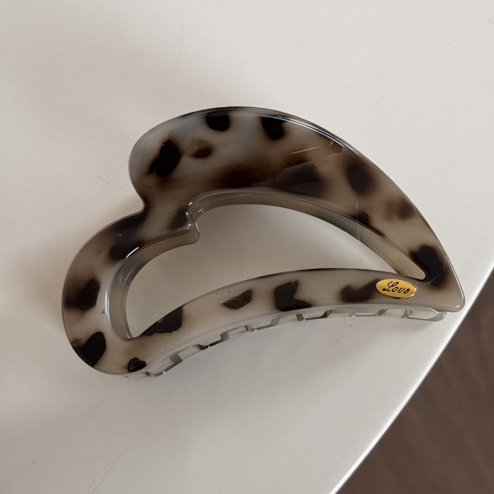 Wholesale M-shaped Love Gold Label Women's Head Hair Shark Clip Leopard print