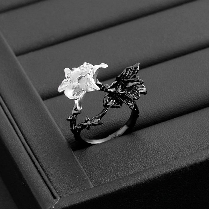Wholesale Black and White Bipolar Affective Disorder Ring
