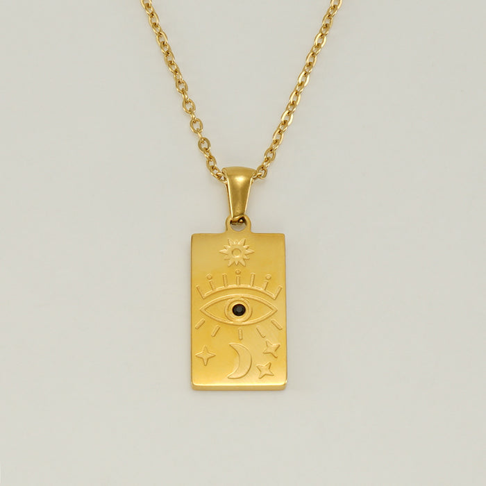 Wholesale Stainless steel square pendant necklace
