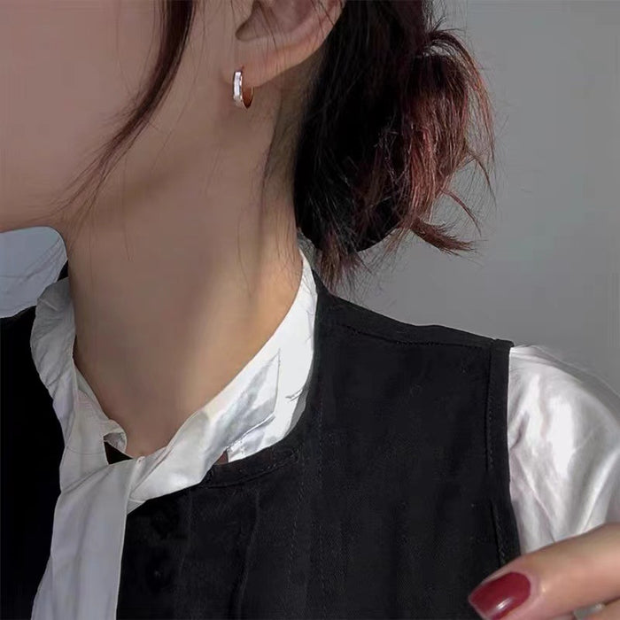 Wholesale Simple plain ring ear buckle for women ear ring