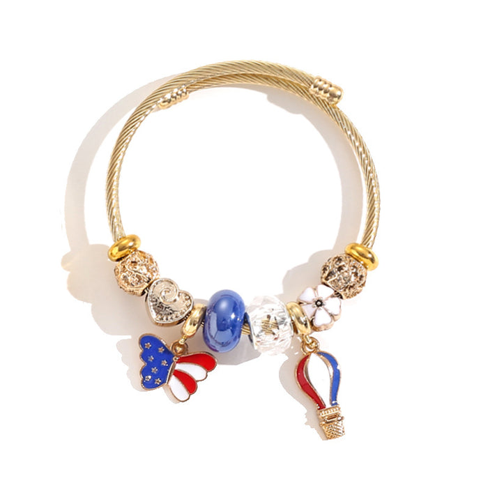 Wholesale stainless steel beaded bracelet alloy accessories heart bracelet Charms Bracelets