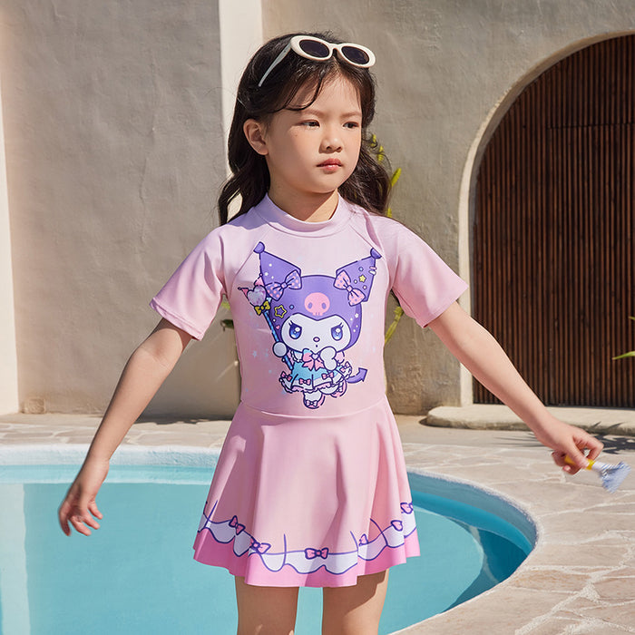 Wholesale Girls' swimsuit, girls' children's princess, cute and stylish cartoon children's jumpsuit style quick drying swimsuit
