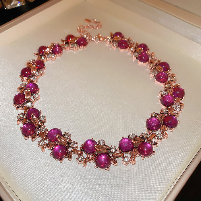 Wholesale Middle Ancient Oval Fashion Geometric Necklace Retro Court Style Clavicle Chain Niche