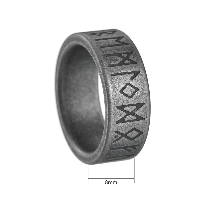 Wholesale Rune Titanium Steel Men's Ring JDC-RS-YuYuan001