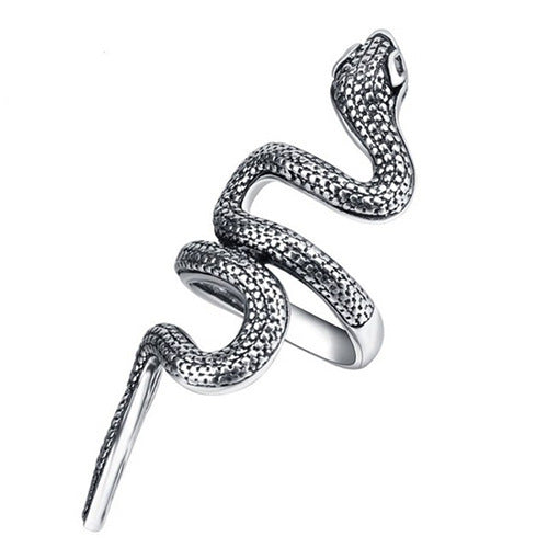 Wholesale European and American Style Personality Snake Ring Cool Ring Retro Open Eye Snake Ring JDC-RS-NH003