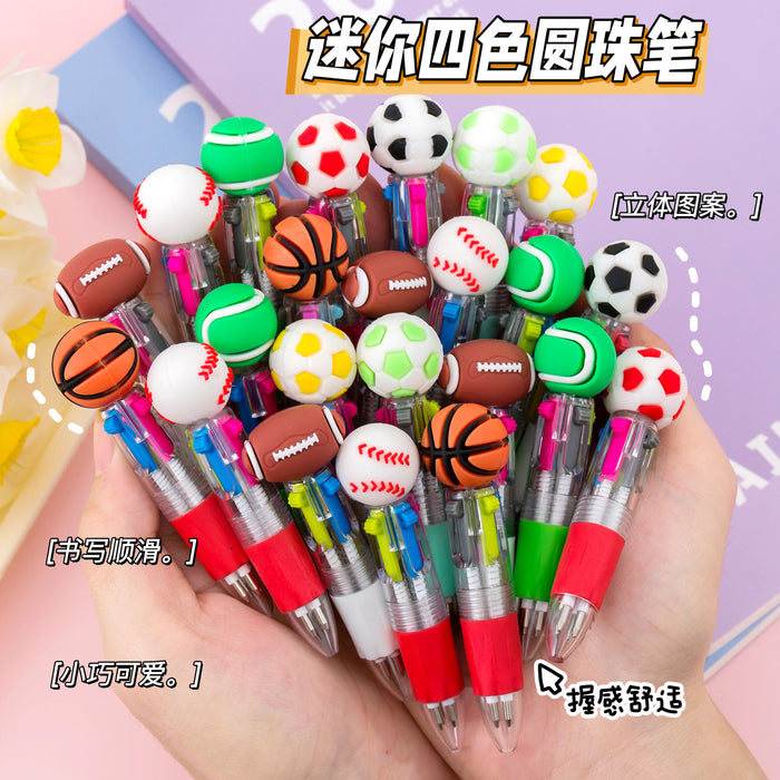 Wholesale Four-Color Ballpoint Pens Soft Rubber Cap  Pumpkin/ Skull/ Bat Designs
