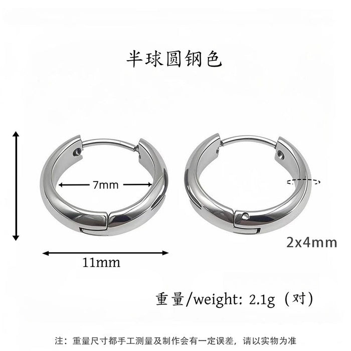 Wholesale Geometric earrings with ear loops, niche and high-end, non fading titanium steel earrings