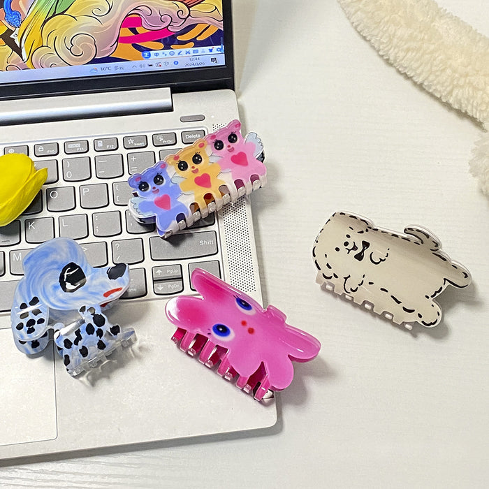 Wholesale Dalmatian Grab Clip cartoon Printed   Shark Clip