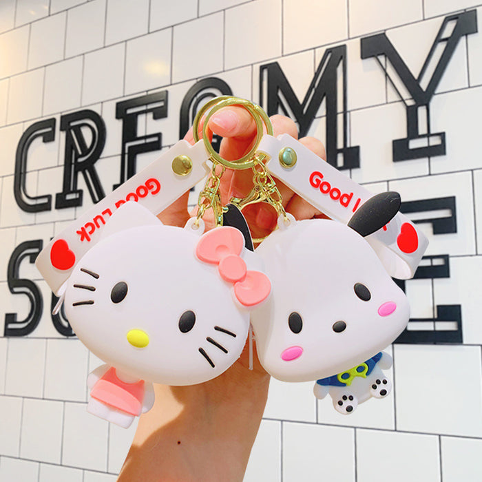 Wholesale Silicone Cute Cartoon Doll Coin Purse Keychain JDC-KC-LiuFan021