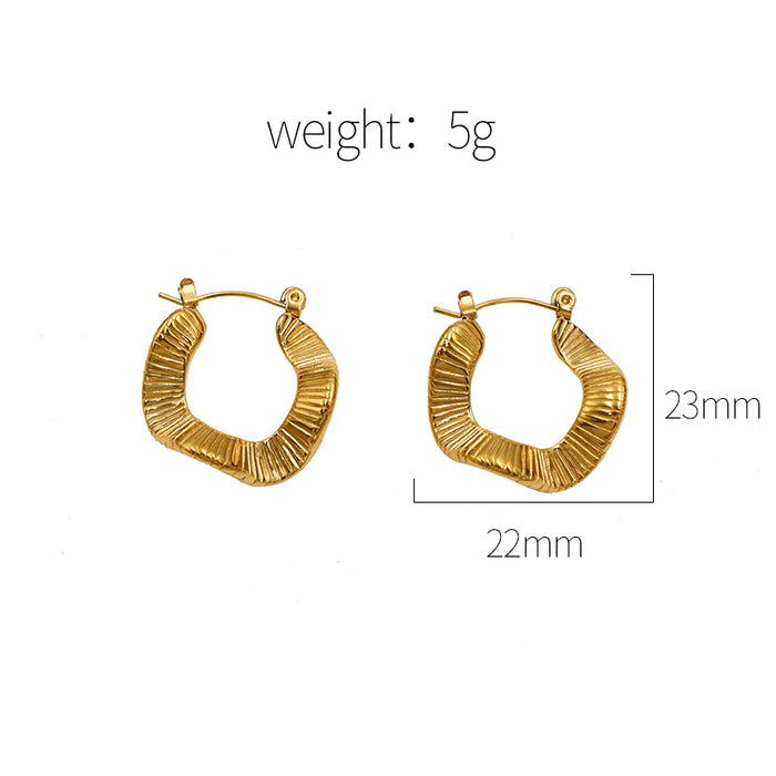 Wholesale 18k gold titanium steel earrings