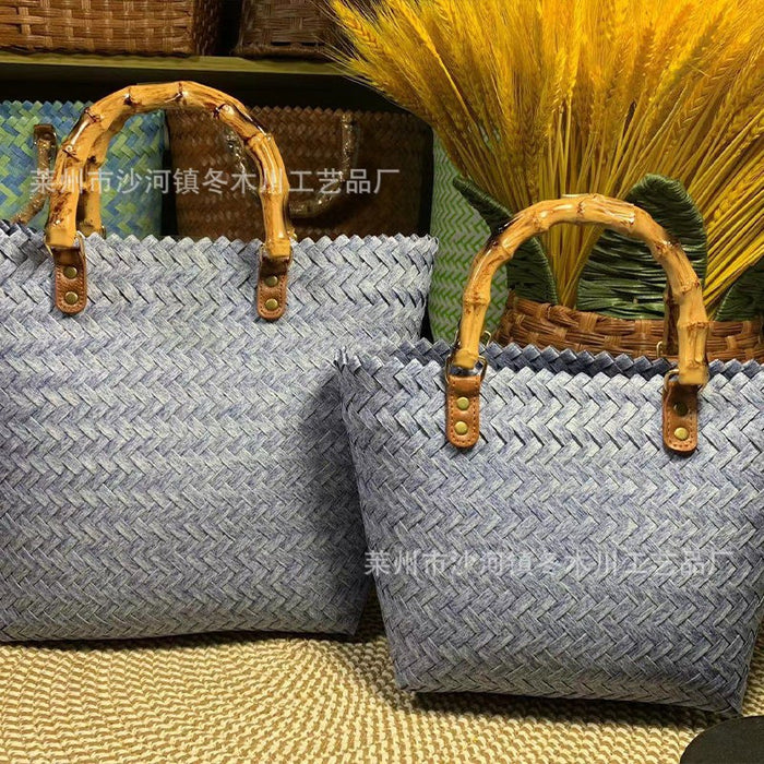 Wholesale Mid-Autumn Moon Cake High-end Gift Bag Women's Handbag Woven Bag Fashion Women's Bag Tote Bag Straw Woven Bag