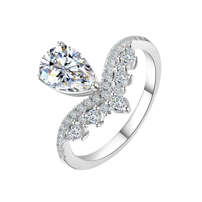 Wholesale Crown Drop Rings Stylish Copper Jewelry Accessory for Women Gift