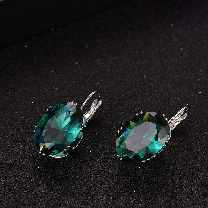 Wholesale Popular accessories, fashionable temperament, micro inlaid square diamond earrings, ear studs, ear buckles, earrings