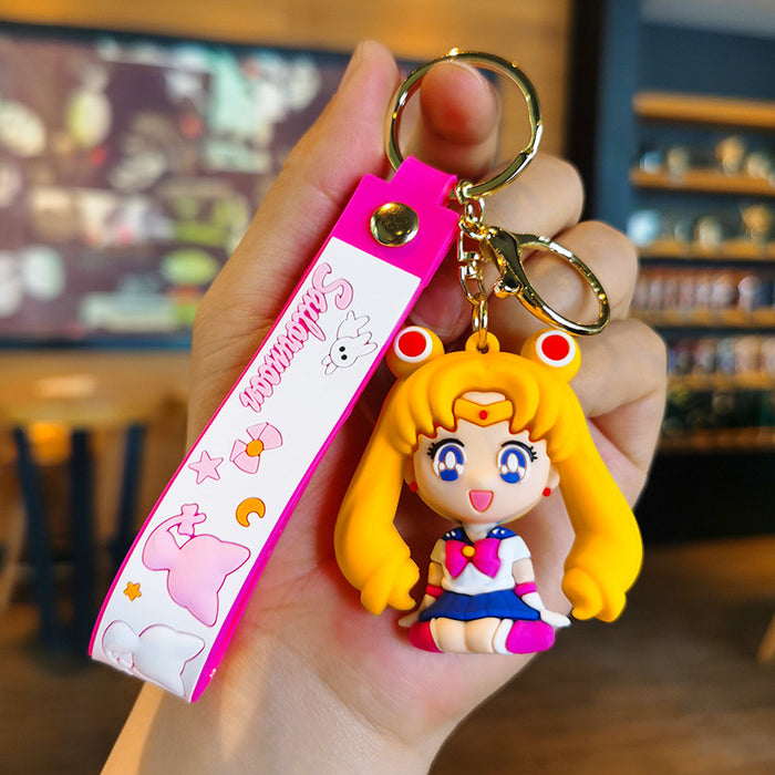 Wholesale Rubber Cartoon Doll Keychain JDC-KC-Tingm179