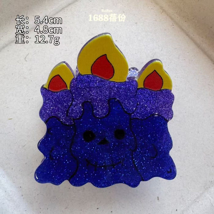 Wholesale  Cartoon Hair Claw Clips Pumpkin Skull Ghost Design Party Hair Accessory