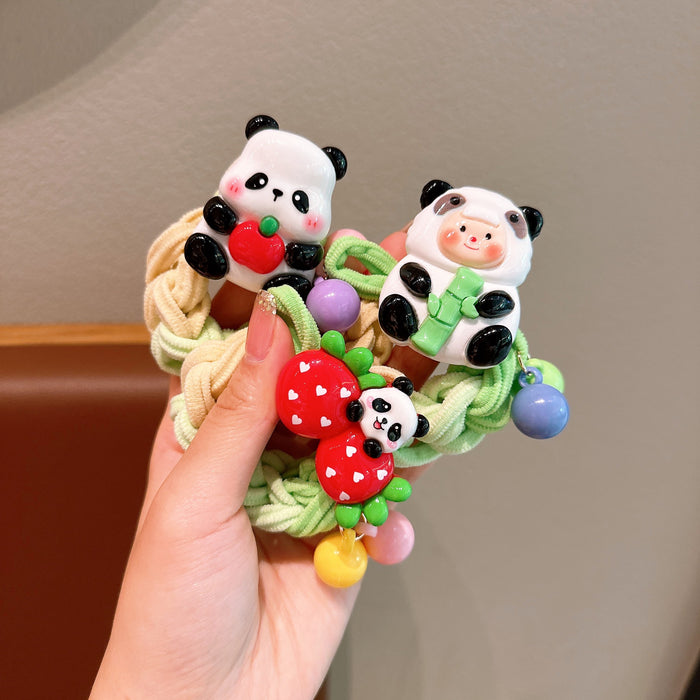 Wholesale Panda woven Hair Scrunchies