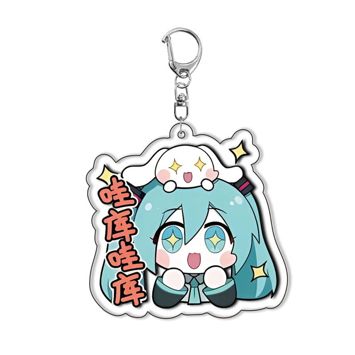Wholesale cartoon characters acrylic keychain