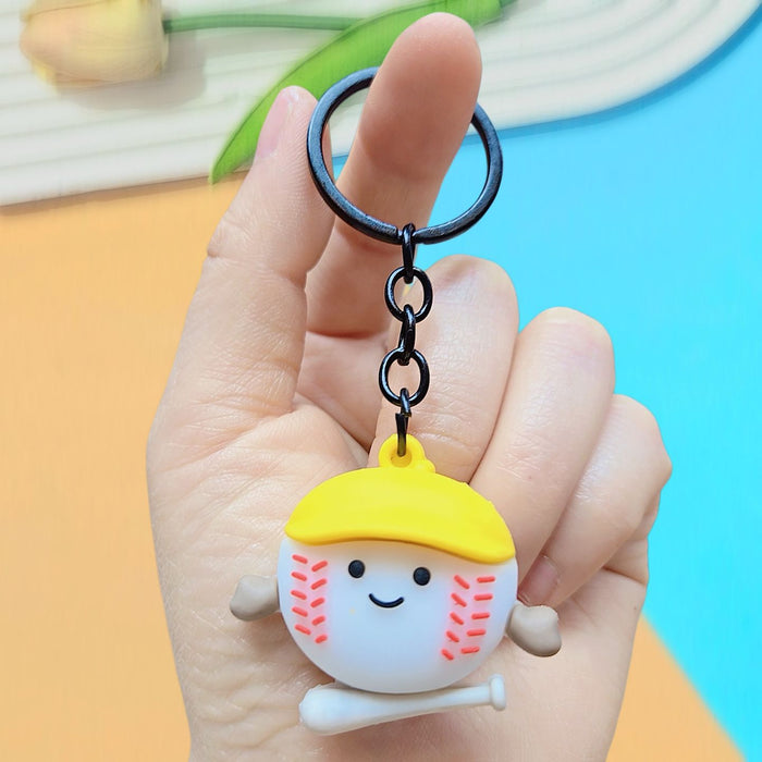 Wholesale Creative Baseball Keychain Cute Bag Pendant