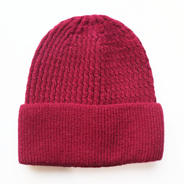 Wholesale Acrylic Solid Color Knitted Beanie Hat JDC-FH-LvH012