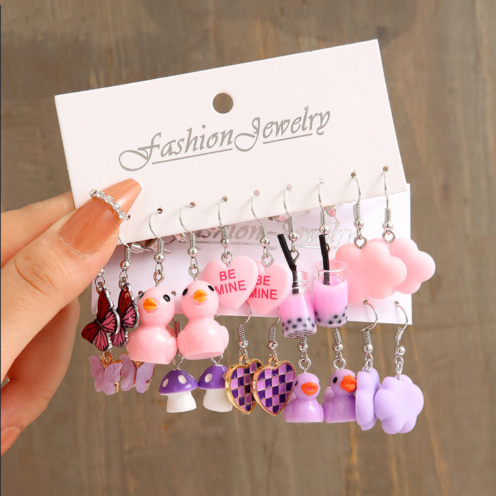 Wholesale Earrings Pendant Drop Glaze Butterfly Earrings Children's Cartoon  Earrings