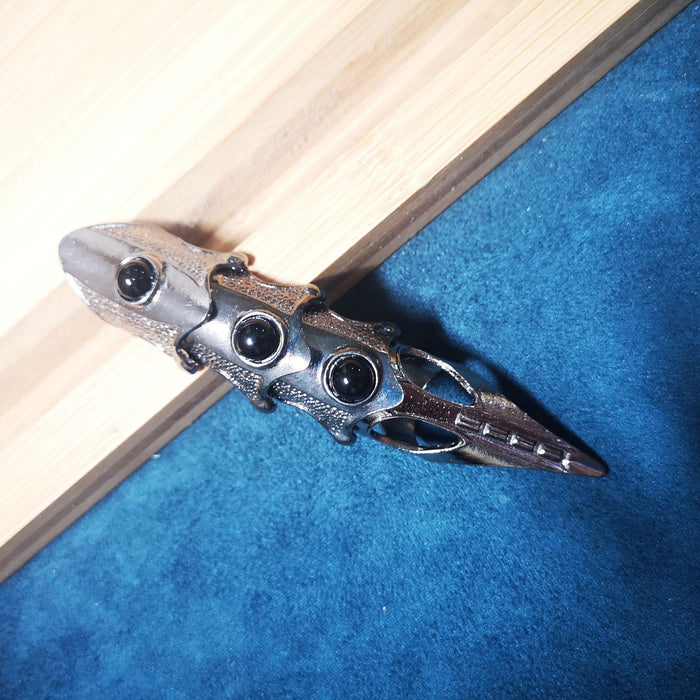 Wholesale Fashion ring punk rock animal skull finger pearl style ring