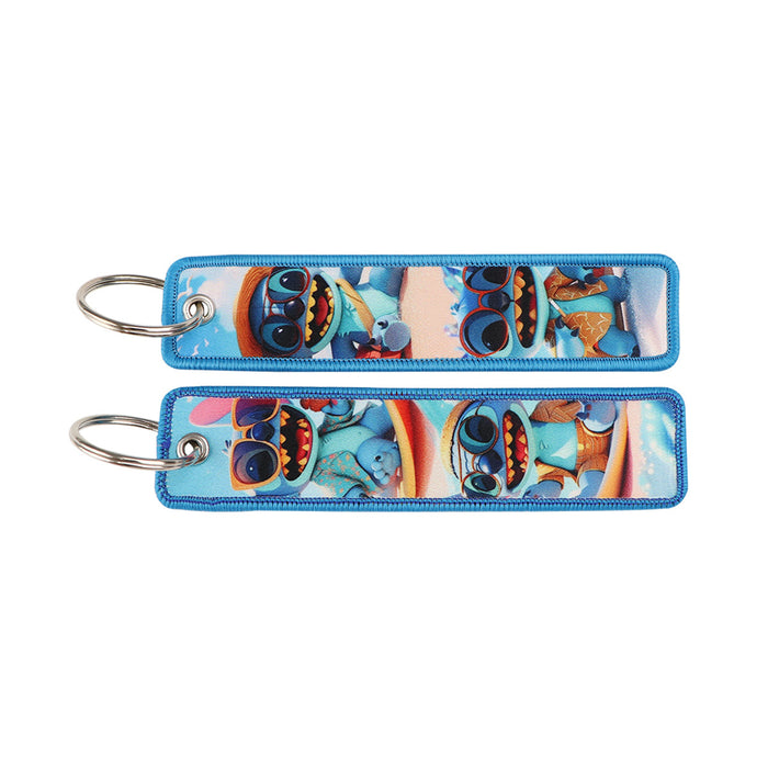 Wholesale Cartoon Cute Woven Label Lanyard Keychain JDC-KC-KKX004