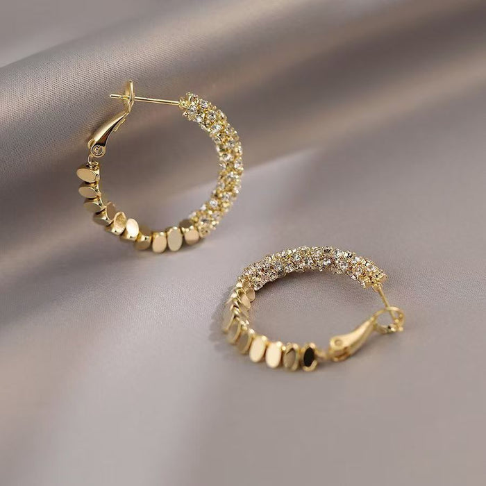 Wholesale Broken Silver Big Ear Ring Earrings Women's Autumn and Winter