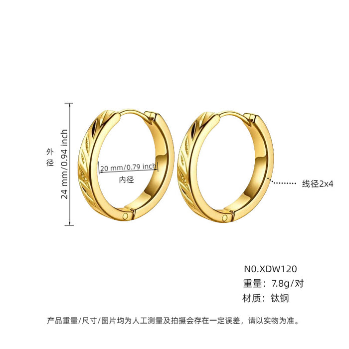 Wholesale Geometric Titanium Steel Earrings